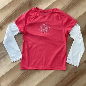BOGO 🥳 C9 Champion double layer pink white long sleeve shirt sporty | girls L